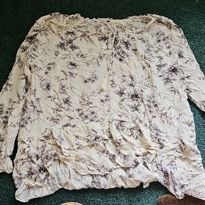 Floral Cream Women's Top